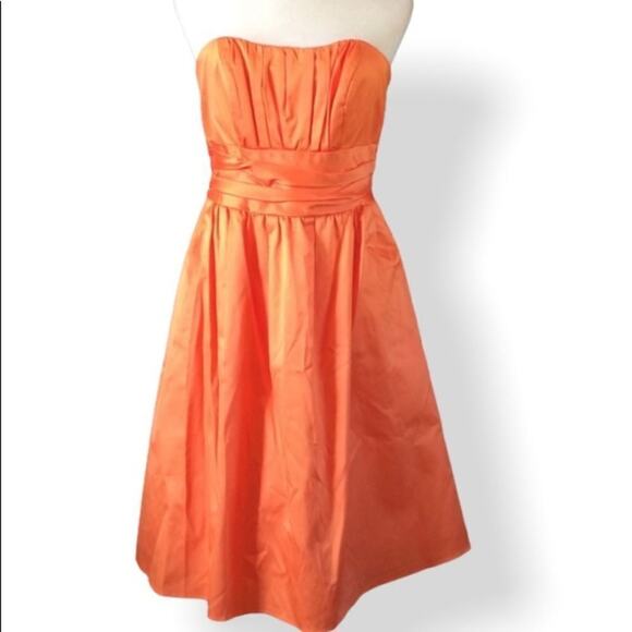 Strapless David’s bridal orange dress - Picture 1 of 2